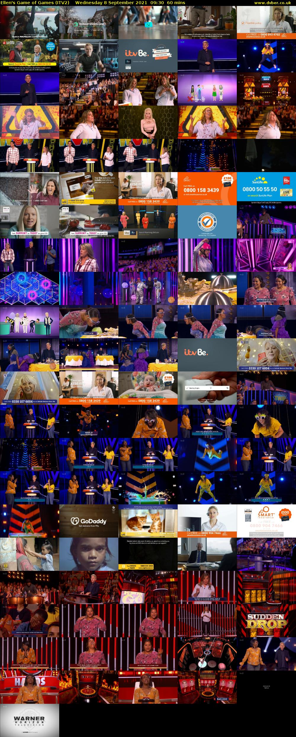 Ellen's Game of Games (ITV2) Wednesday 8 September 2021 09:30 - 10:30