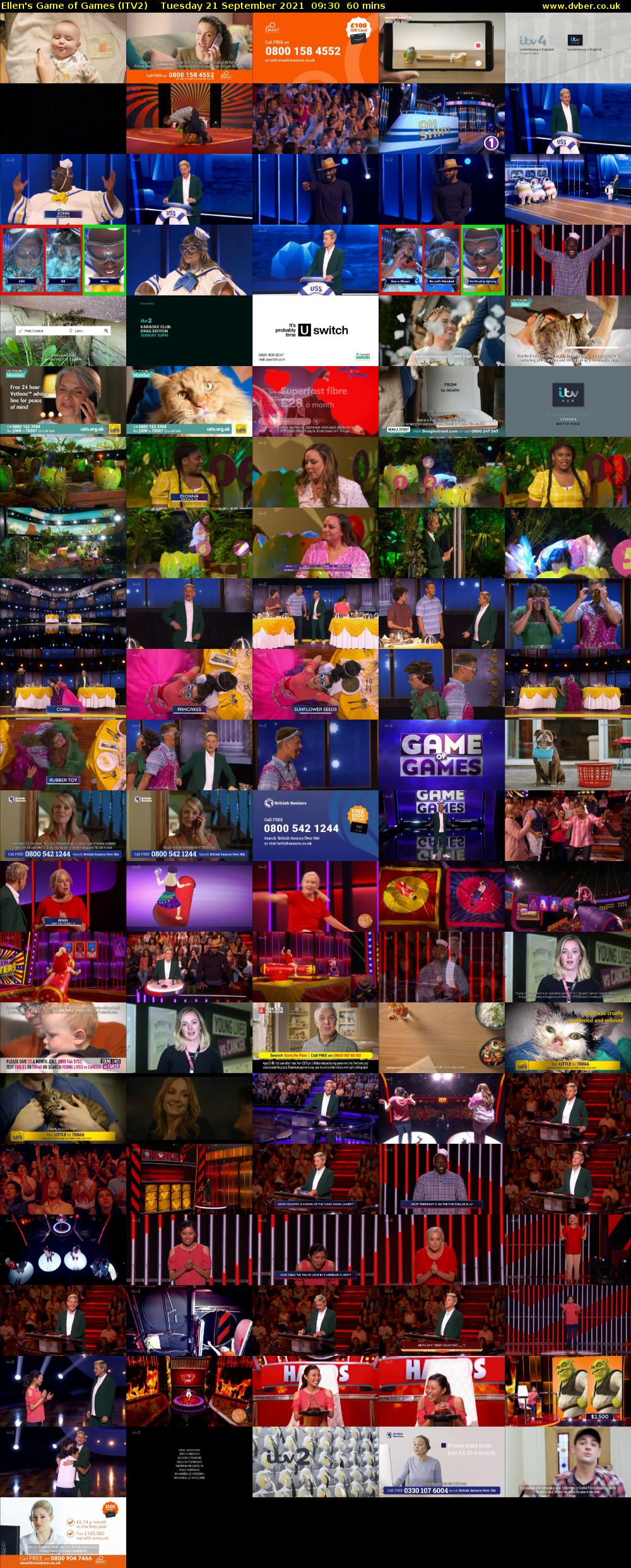 Ellen's Game of Games (ITV2) Tuesday 21 September 2021 09:30 - 10:30