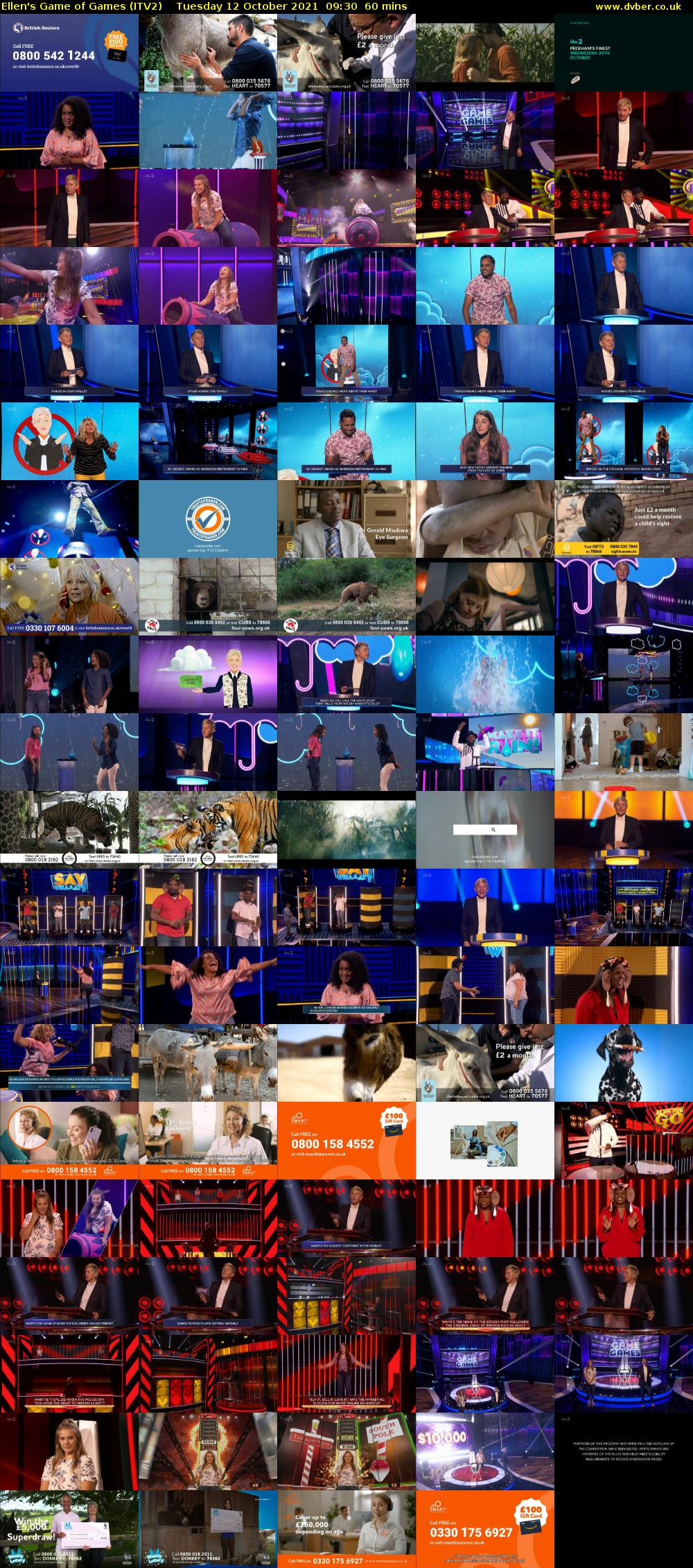 Ellen's Game of Games (ITV2) Tuesday 12 October 2021 09:30 - 10:30