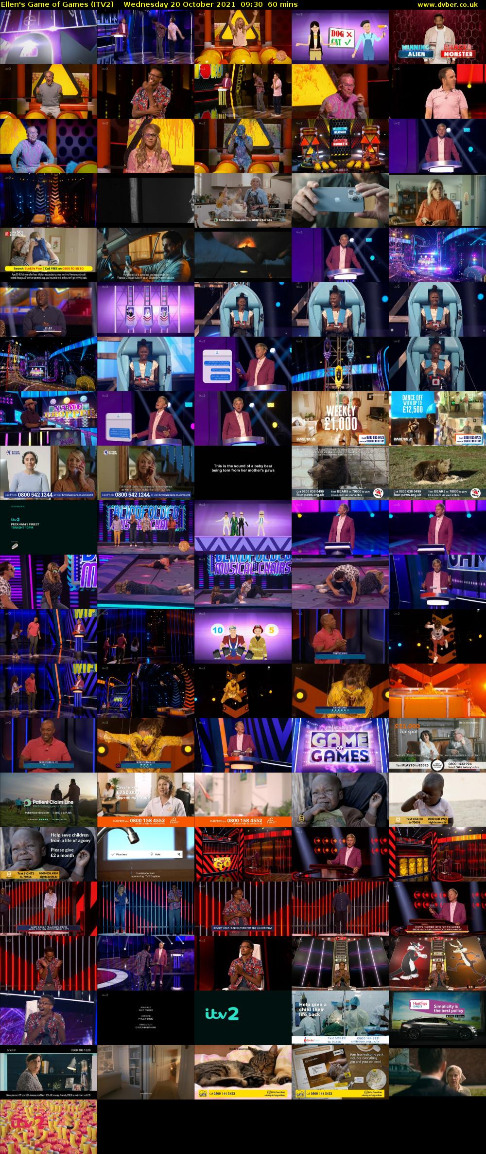 Ellen's Game of Games (ITV2) Wednesday 20 October 2021 09:30 - 10:30