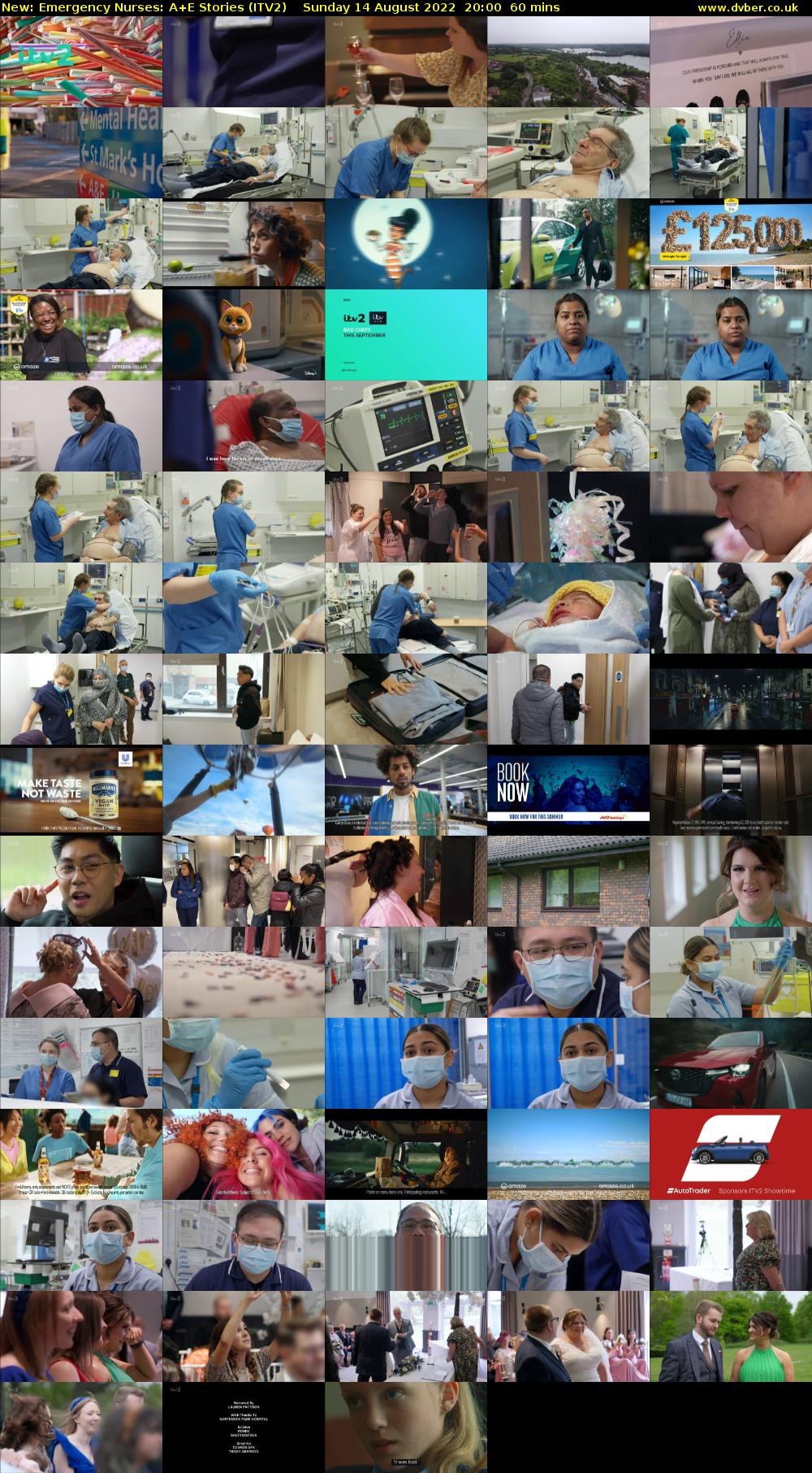 Emergency Nurses: A+E Stories (ITV2) Sunday 14 August 2022 20:00 - 21:00