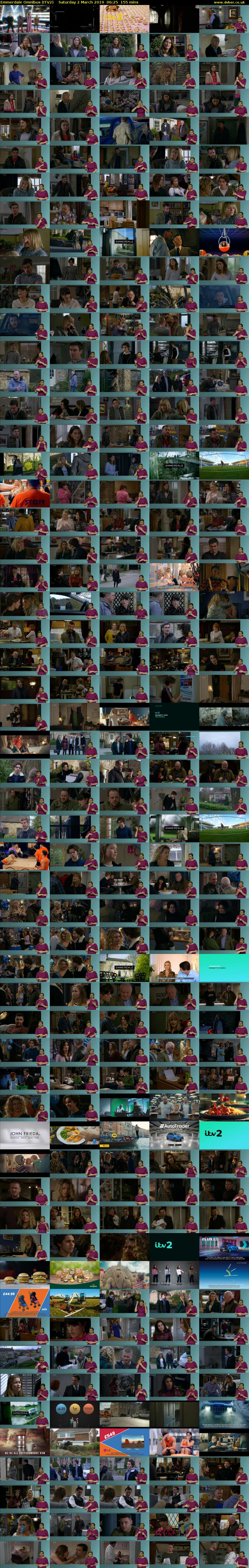 Emmerdale Omnibus (ITV2) Saturday 2 March 2019 06:25 - 09:00