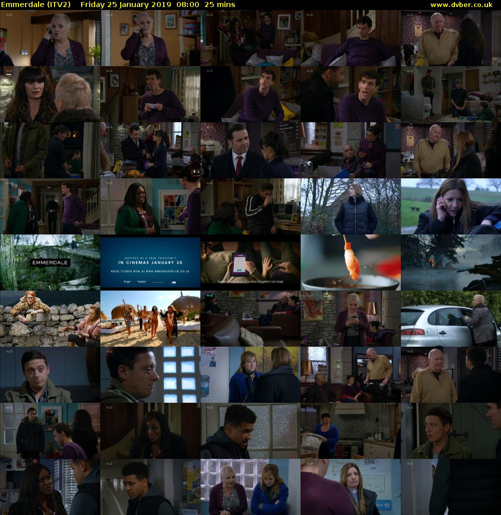 Emmerdale (ITV2) Friday 25 January 2019 08:00 - 08:25