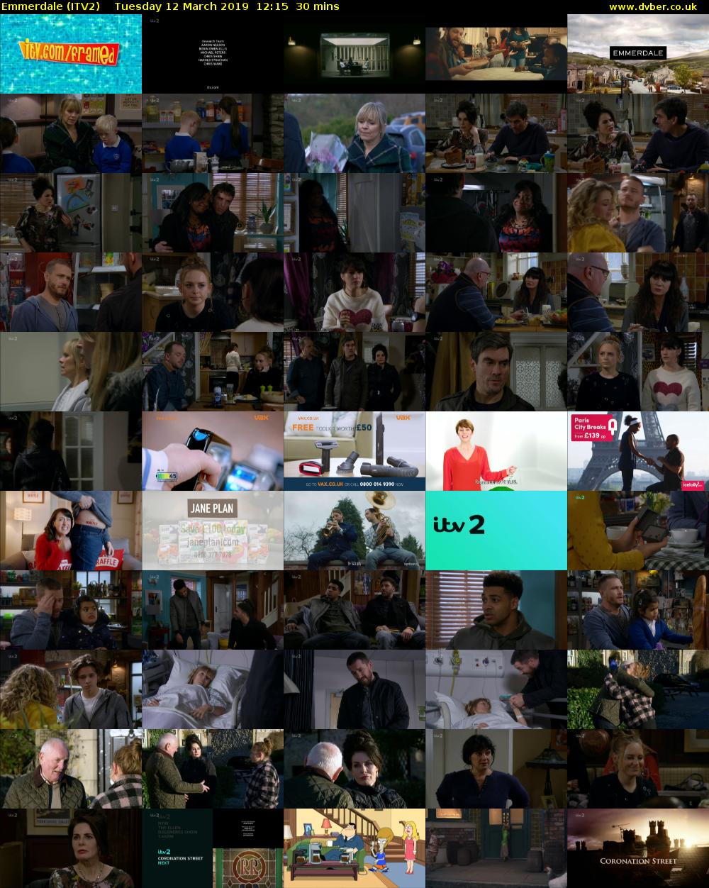 Emmerdale (ITV2) Tuesday 12 March 2019 12:15 - 12:45