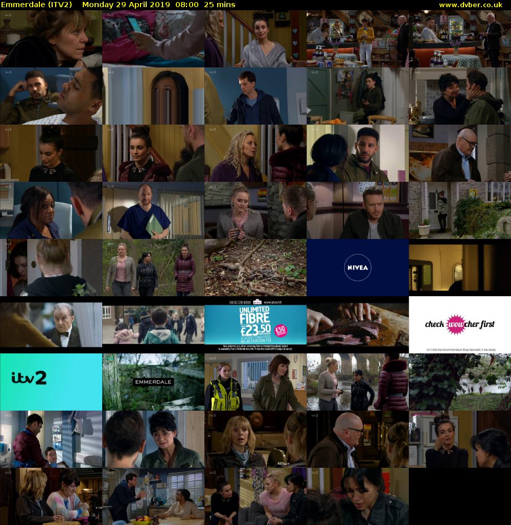 Emmerdale (ITV2) Monday 29 April 2019 08:00 - 08:25