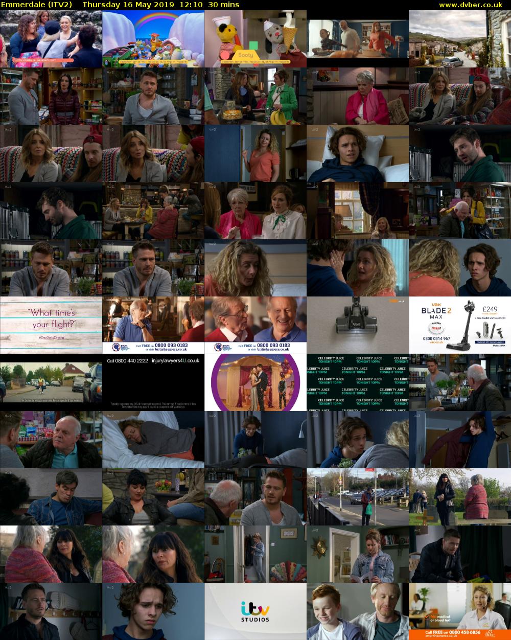 Emmerdale (ITV2) Thursday 16 May 2019 12:10 - 12:40