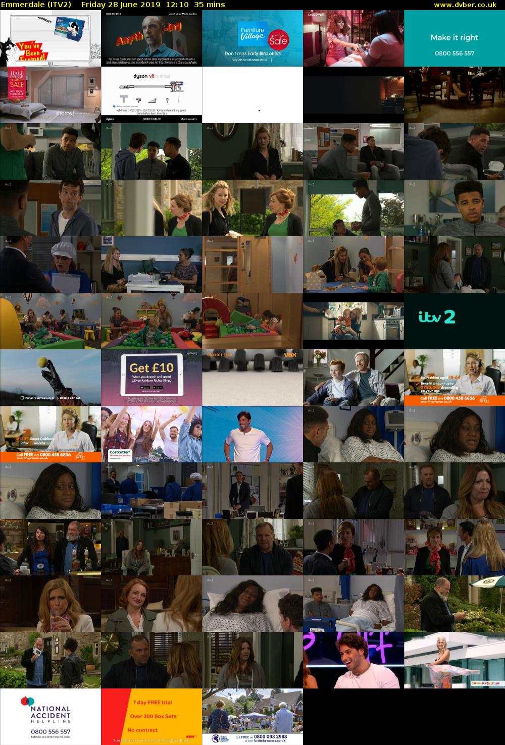 Emmerdale (ITV2) Friday 28 June 2019 12:10 - 12:45