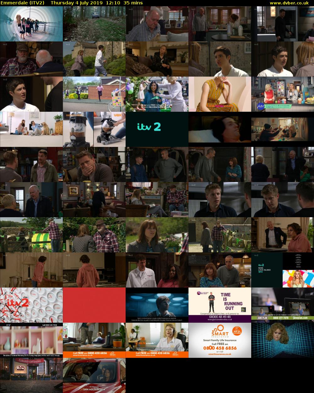 Emmerdale (ITV2) Thursday 4 July 2019 12:10 - 12:45