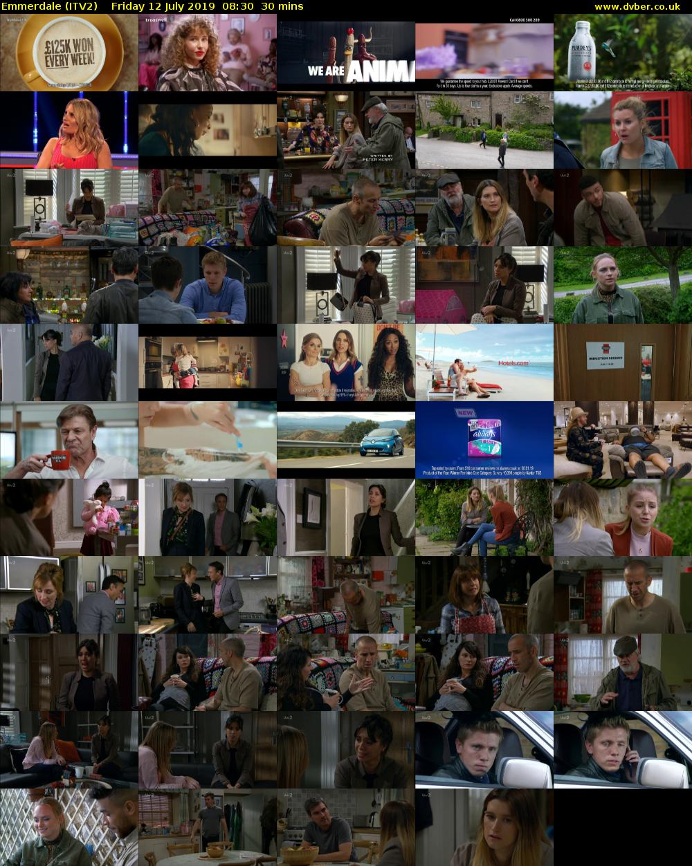 Emmerdale (ITV2) Friday 12 July 2019 08:30 - 09:00