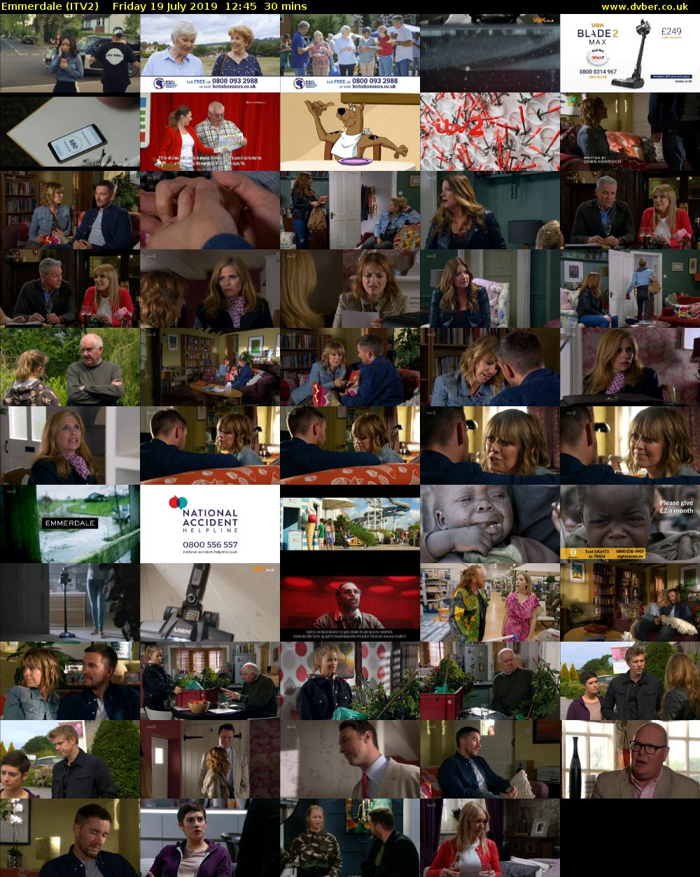 Emmerdale (ITV2) Friday 19 July 2019 12:45 - 13:15