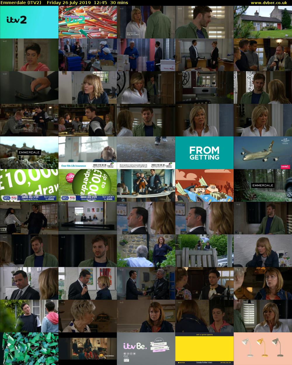 Emmerdale (ITV2) Friday 26 July 2019 12:45 - 13:15