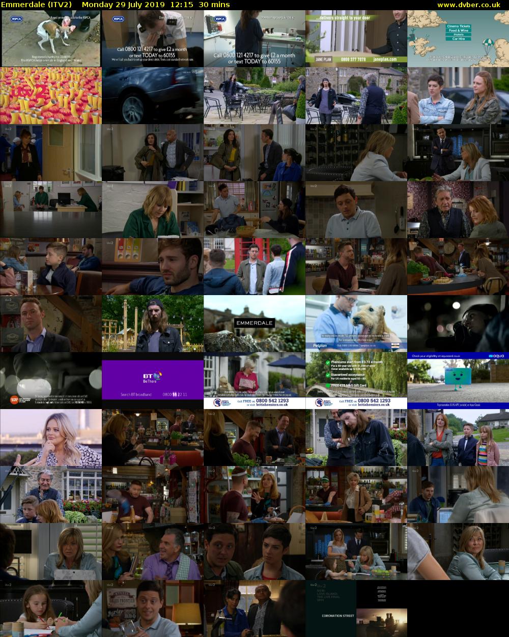 Emmerdale (ITV2) Monday 29 July 2019 12:15 - 12:45
