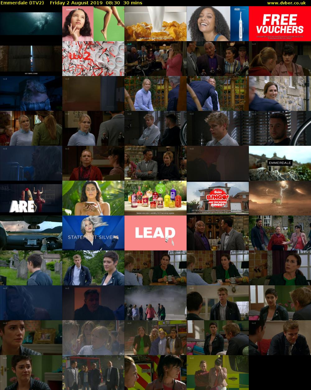 Emmerdale (ITV2) Friday 2 August 2019 08:30 - 09:00
