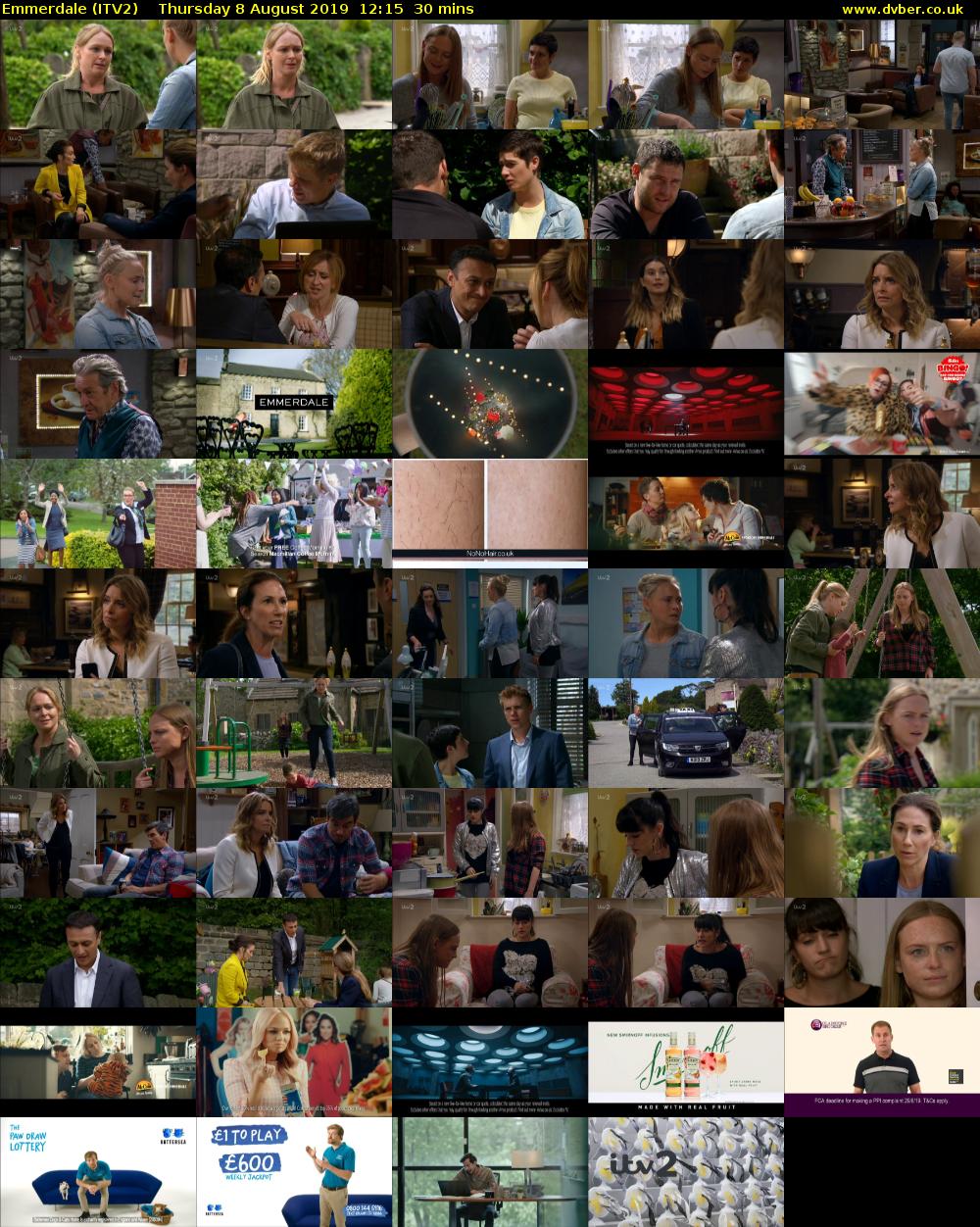 Emmerdale (ITV2) Thursday 8 August 2019 12:15 - 12:45