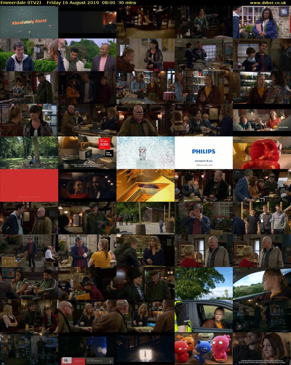 Emmerdale (ITV2) Friday 16 August 2019 08:00 - 08:30