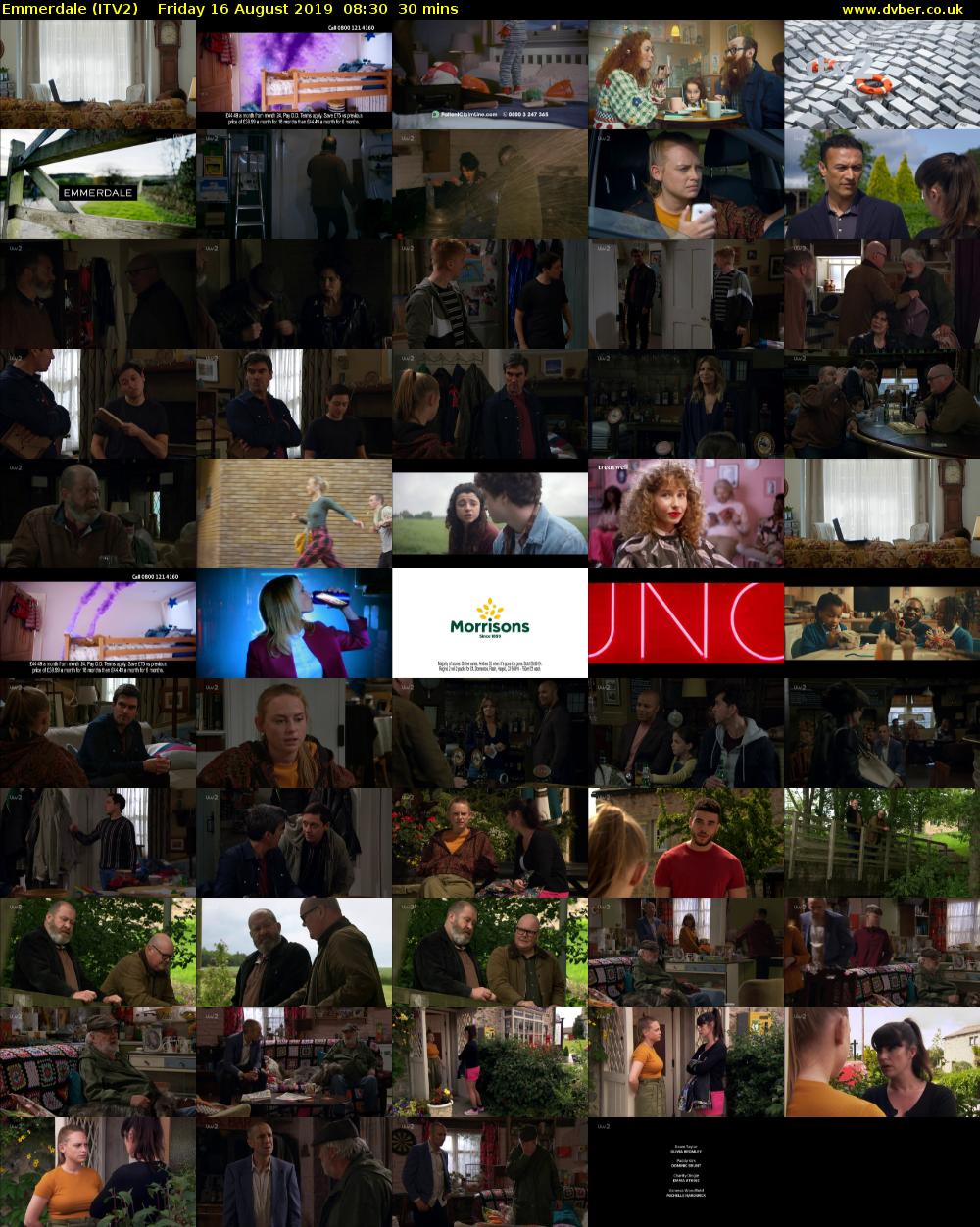 Emmerdale (ITV2) Friday 16 August 2019 08:30 - 09:00