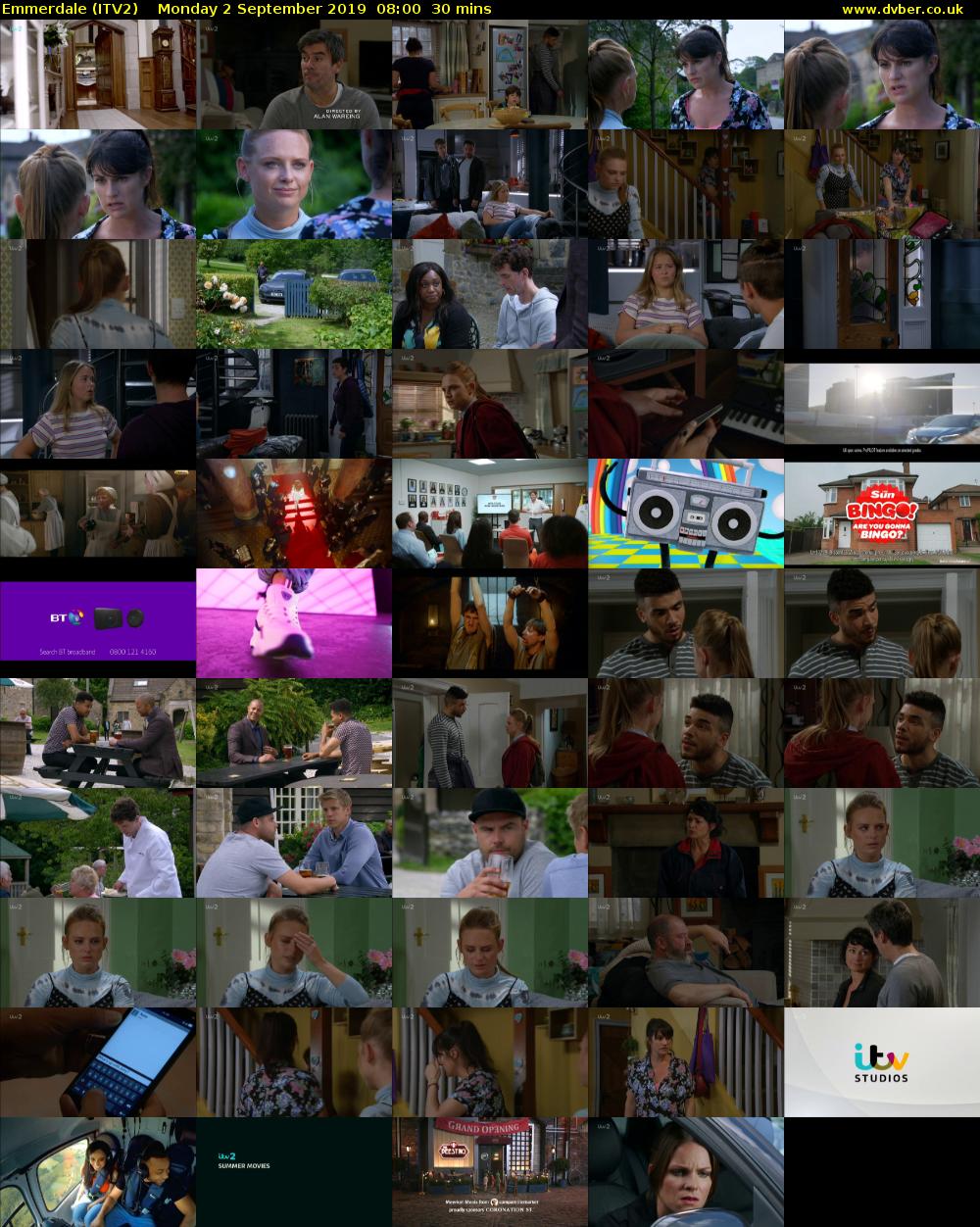 Emmerdale (ITV2) Monday 2 September 2019 08:00 - 08:30