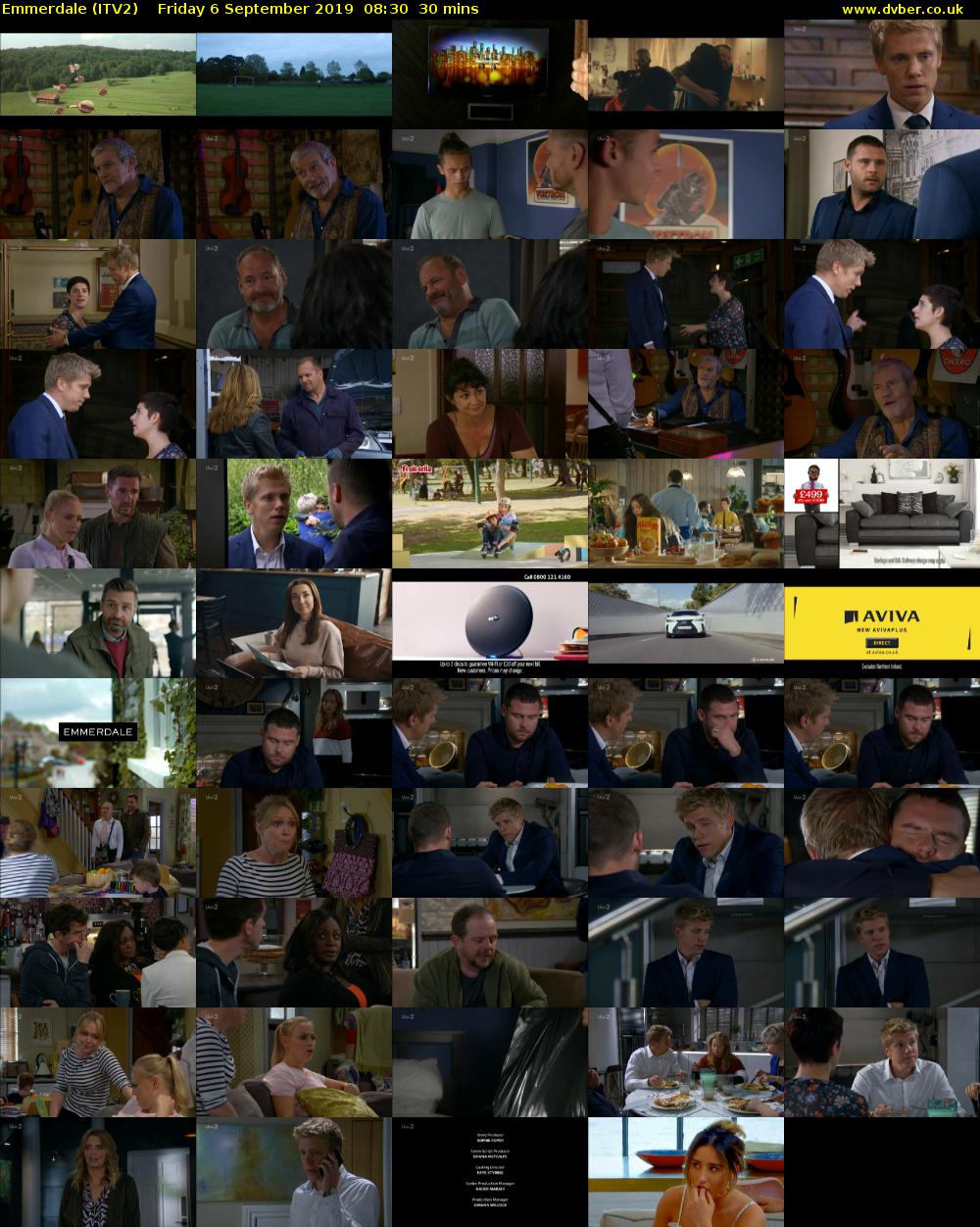 Emmerdale (ITV2) Friday 6 September 2019 08:30 - 09:00