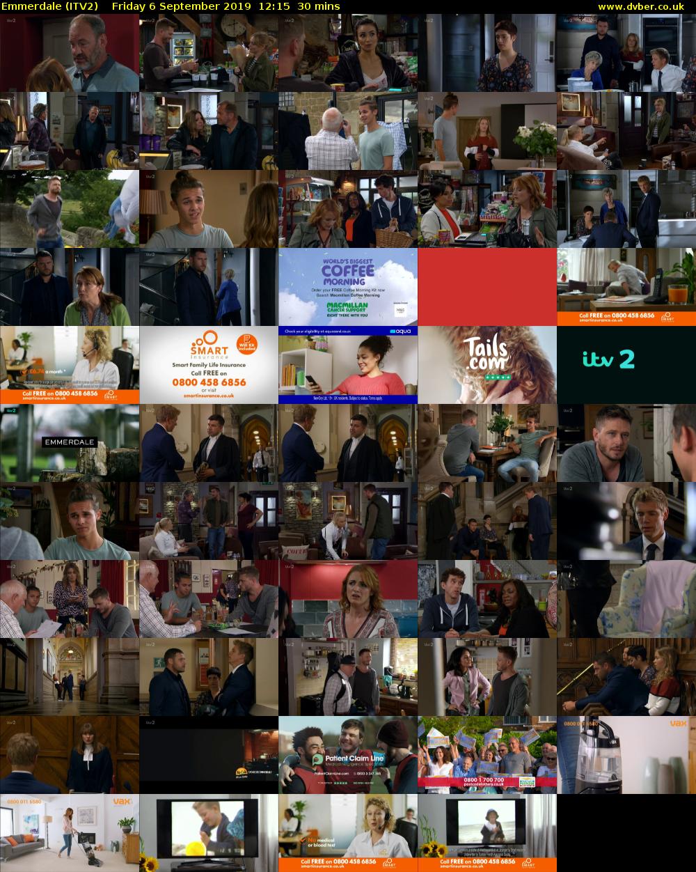 Emmerdale (ITV2) Friday 6 September 2019 12:15 - 12:45