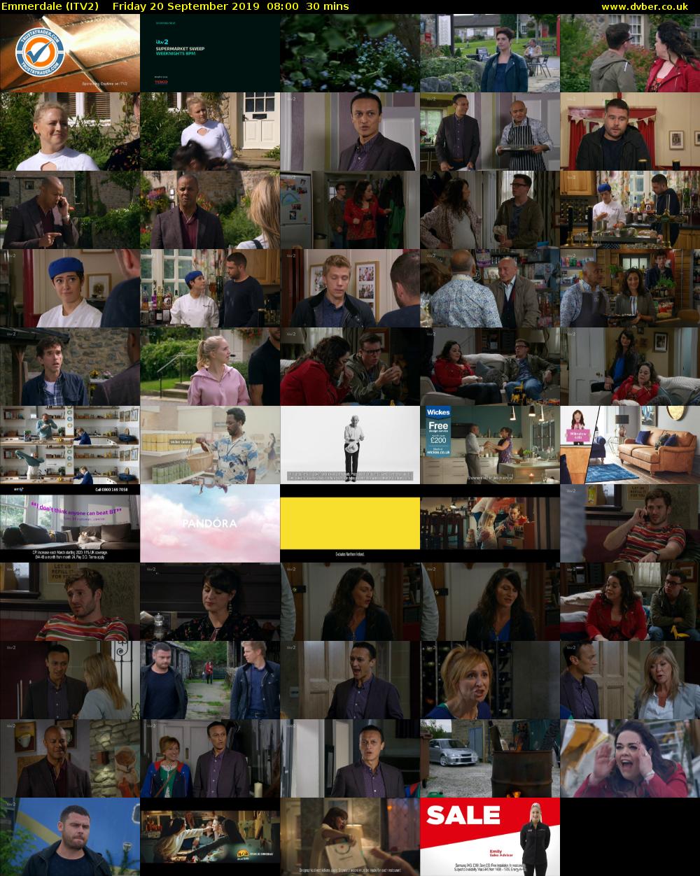 Emmerdale (ITV2) Friday 20 September 2019 08:00 - 08:30