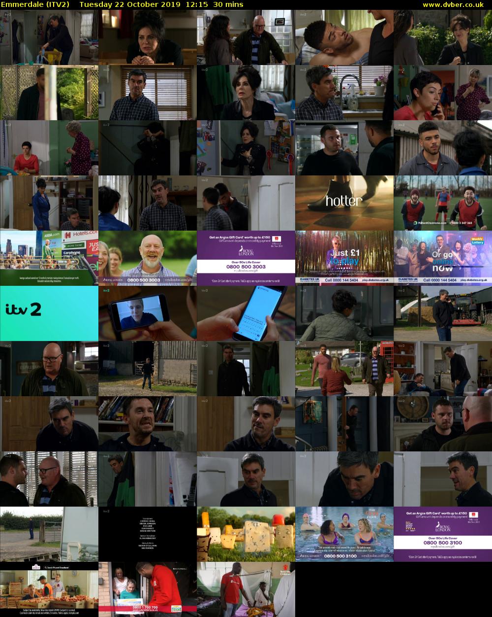 Emmerdale (ITV2) Tuesday 22 October 2019 12:15 - 12:45