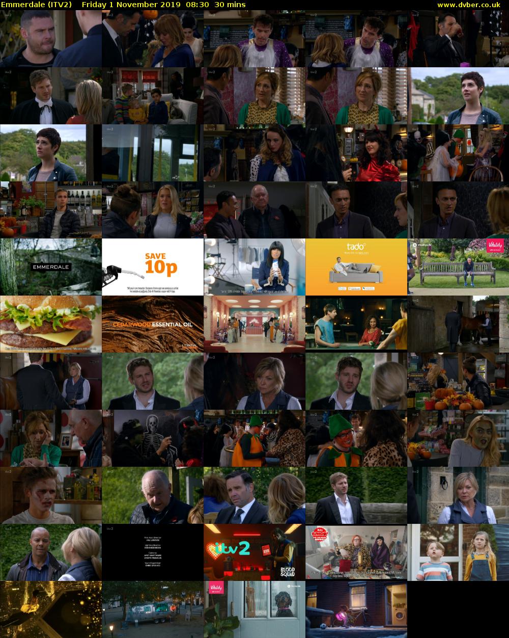 Emmerdale (ITV2) Friday 1 November 2019 08:30 - 09:00
