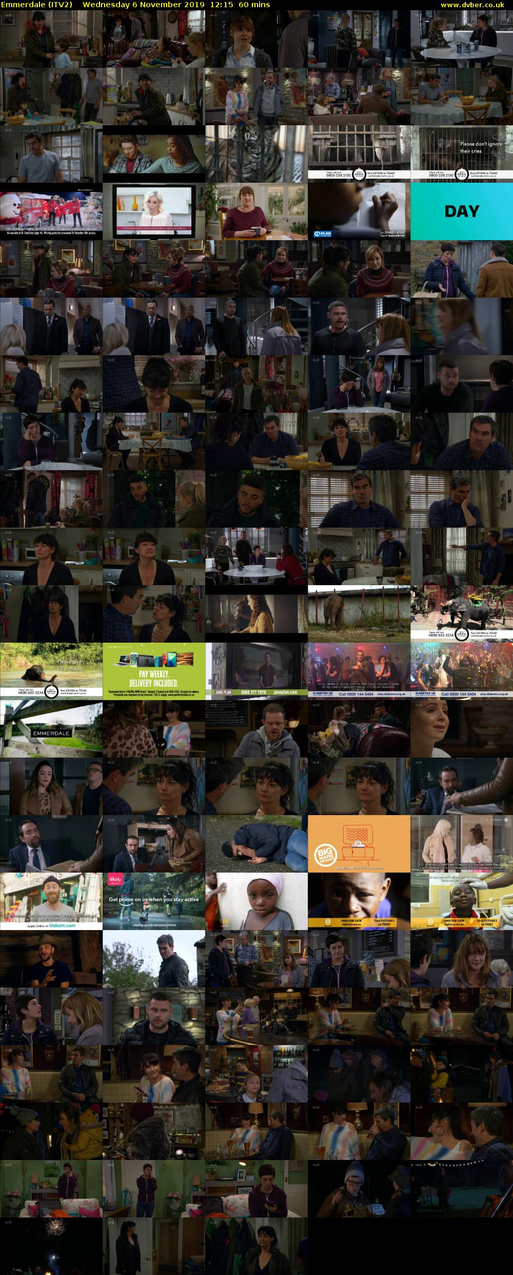 Emmerdale (ITV2) Wednesday 6 November 2019 12:15 - 13:15