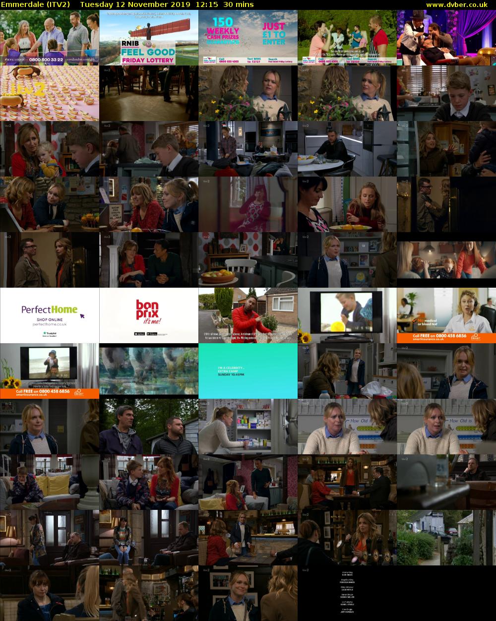 Emmerdale (ITV2) Tuesday 12 November 2019 12:15 - 12:45