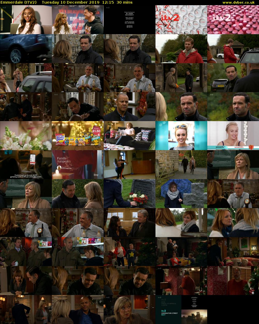 Emmerdale (ITV2) Tuesday 10 December 2019 12:15 - 12:45