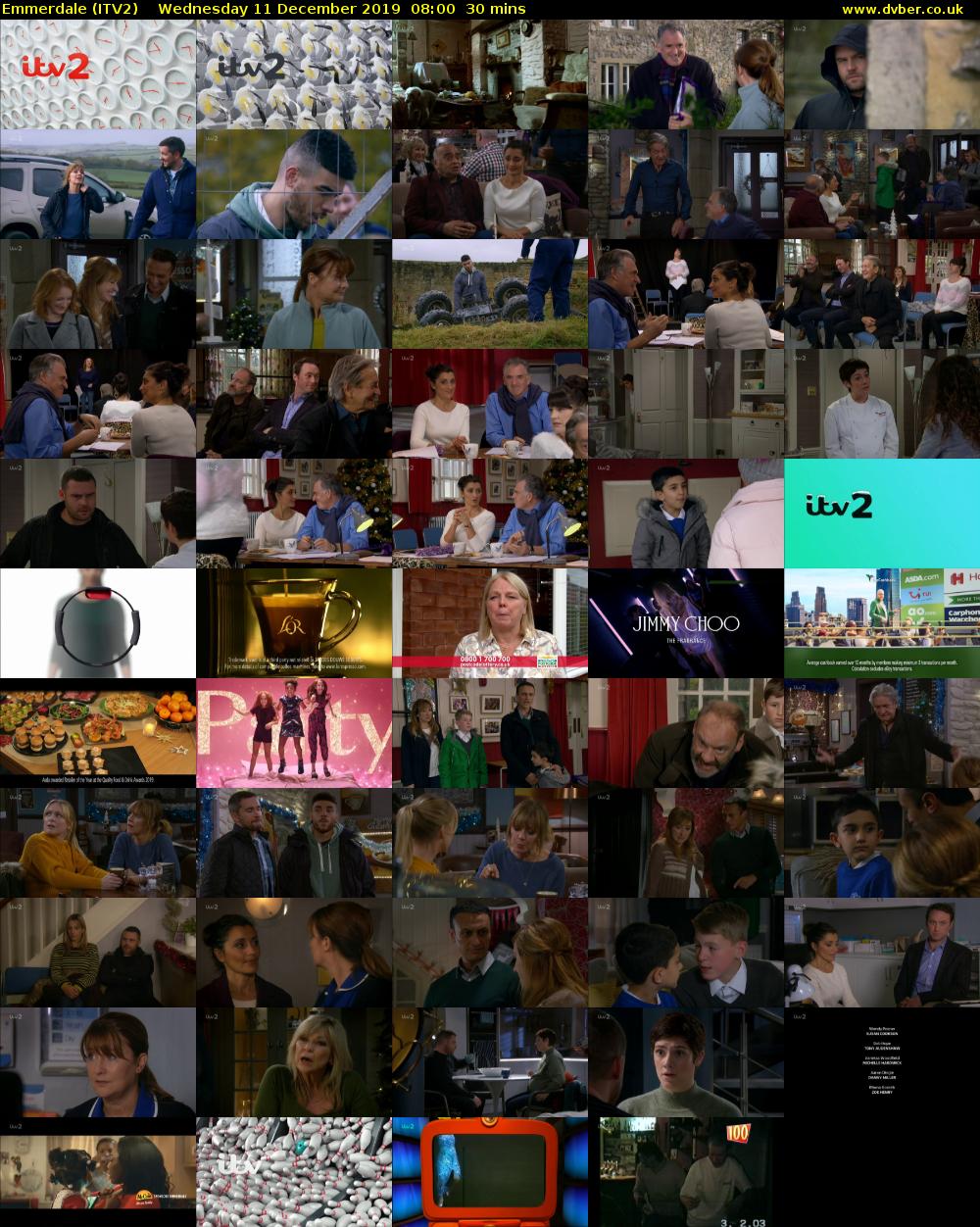 Emmerdale (ITV2) Wednesday 11 December 2019 08:00 - 08:30
