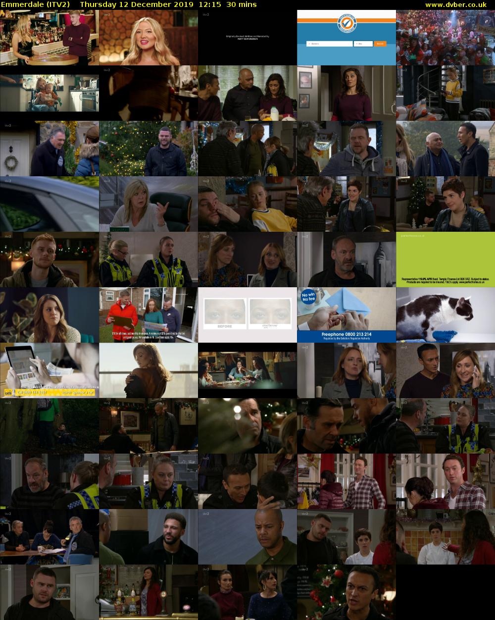 Emmerdale (ITV2) Thursday 12 December 2019 12:15 - 12:45