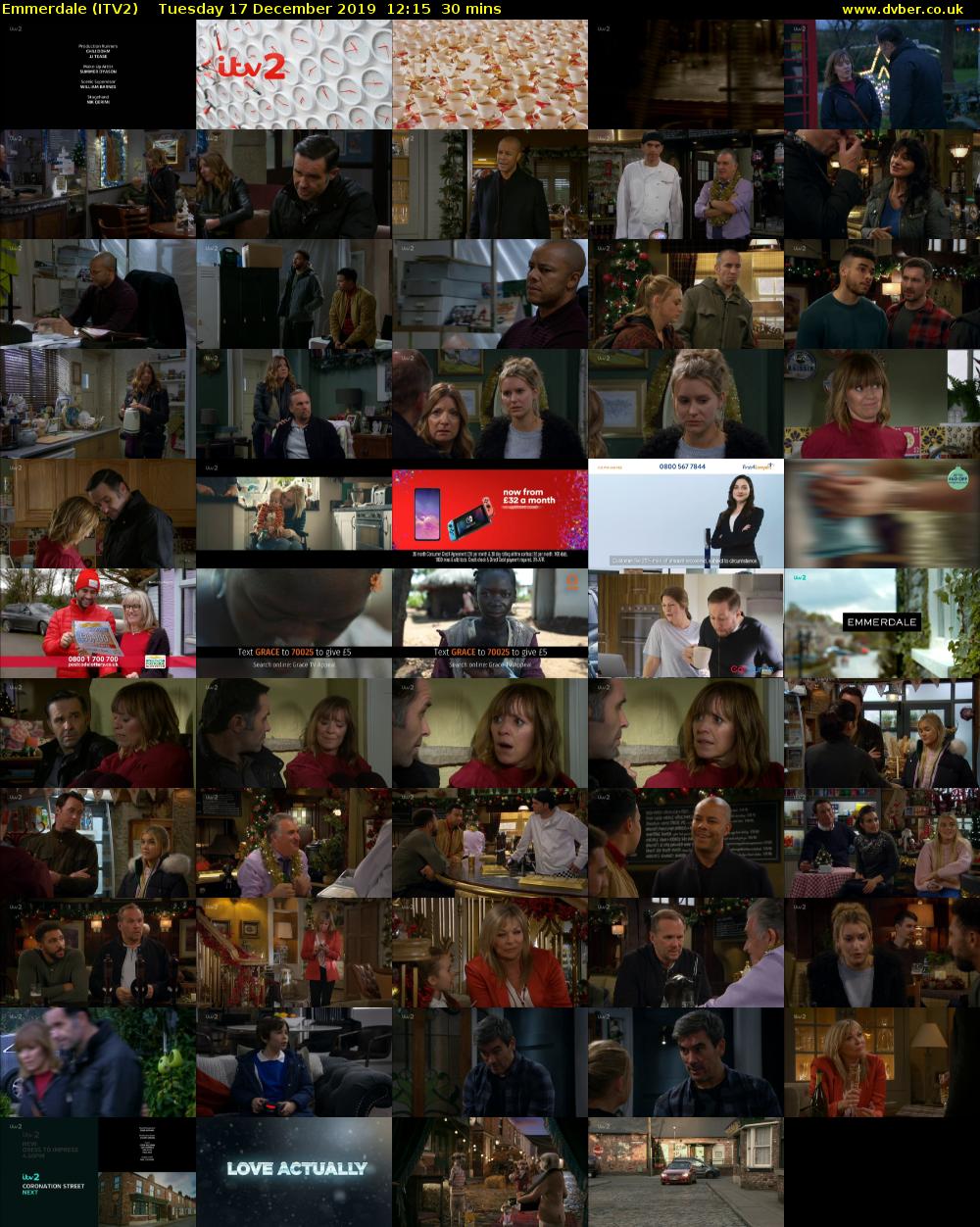 Emmerdale (ITV2) Tuesday 17 December 2019 12:15 - 12:45