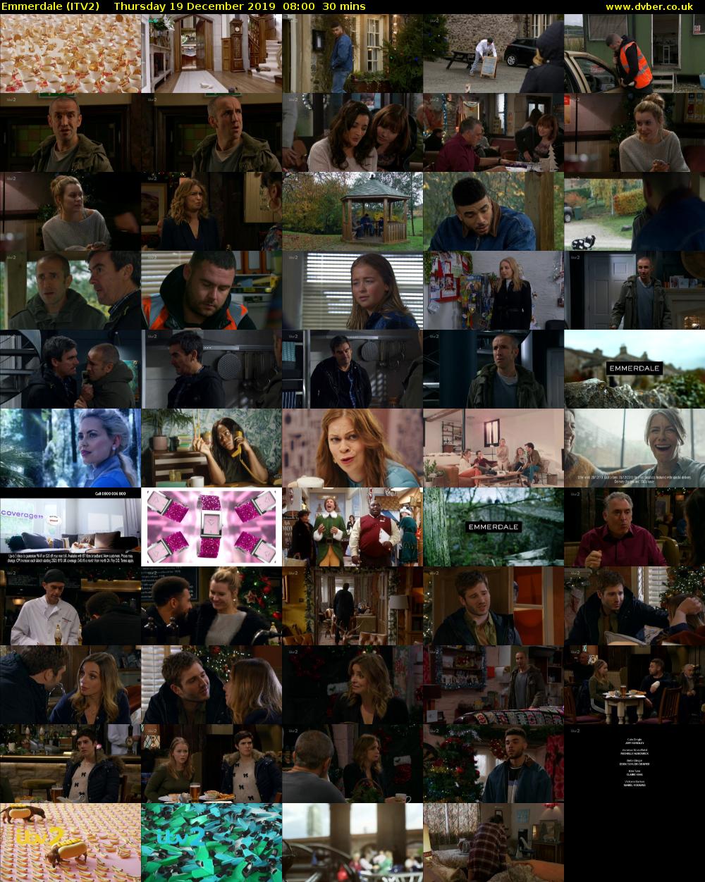 Emmerdale (ITV2) Thursday 19 December 2019 08:00 - 08:30