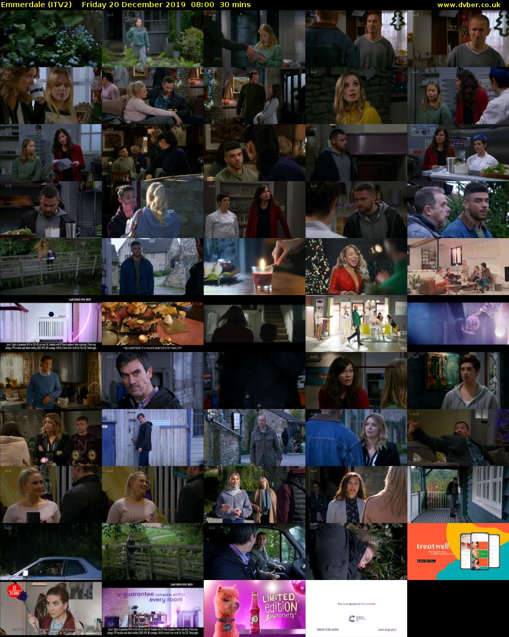 Emmerdale (ITV2) Friday 20 December 2019 08:00 - 08:30