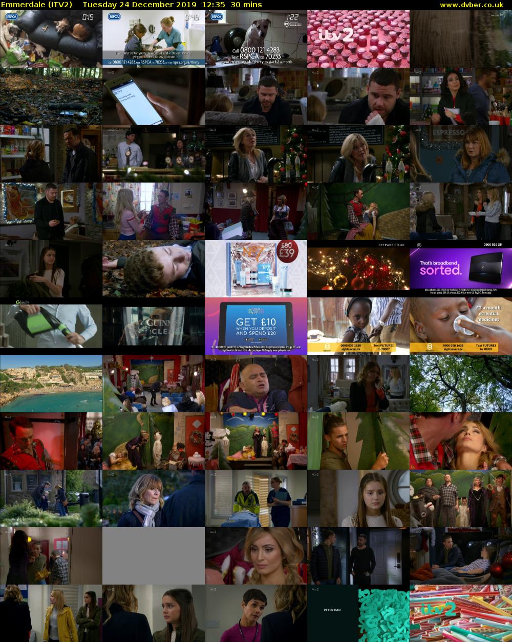 Emmerdale (ITV2) Tuesday 24 December 2019 12:35 - 13:05