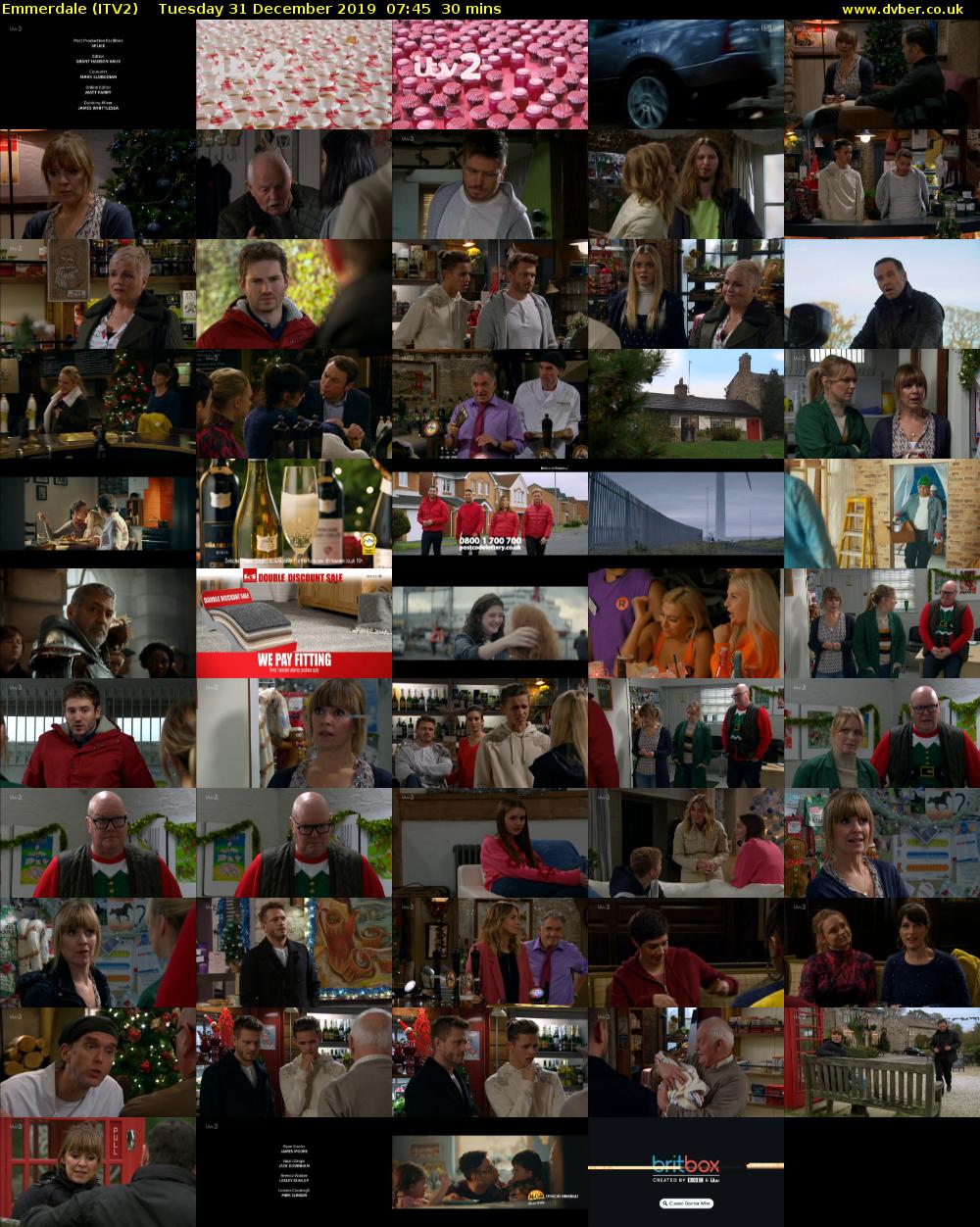 Emmerdale (ITV2) Tuesday 31 December 2019 07:45 - 08:15