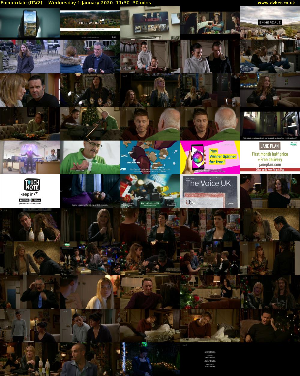 Emmerdale (ITV2) Wednesday 1 January 2020 11:30 - 12:00