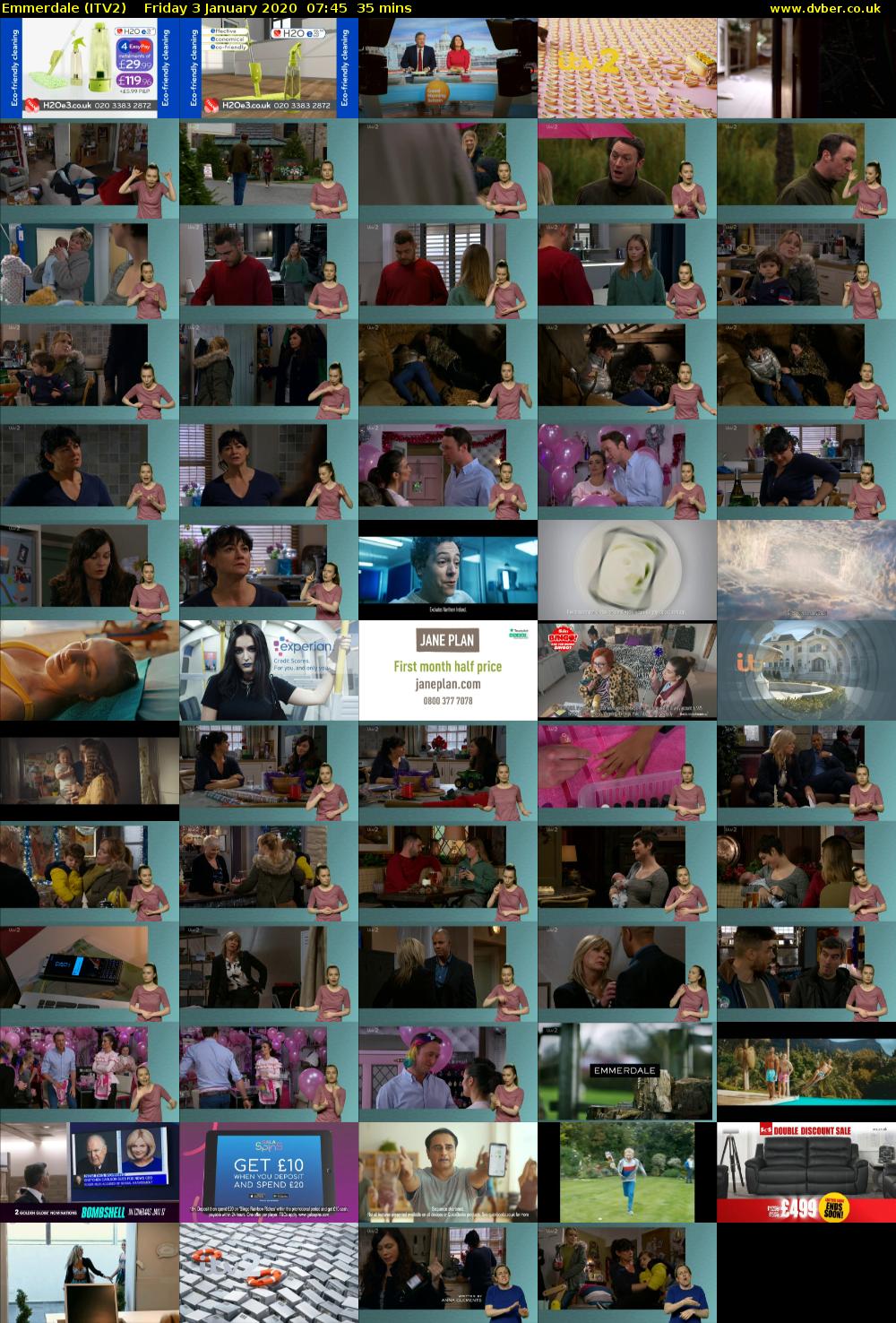 Emmerdale (ITV2) Friday 3 January 2020 07:45 - 08:20