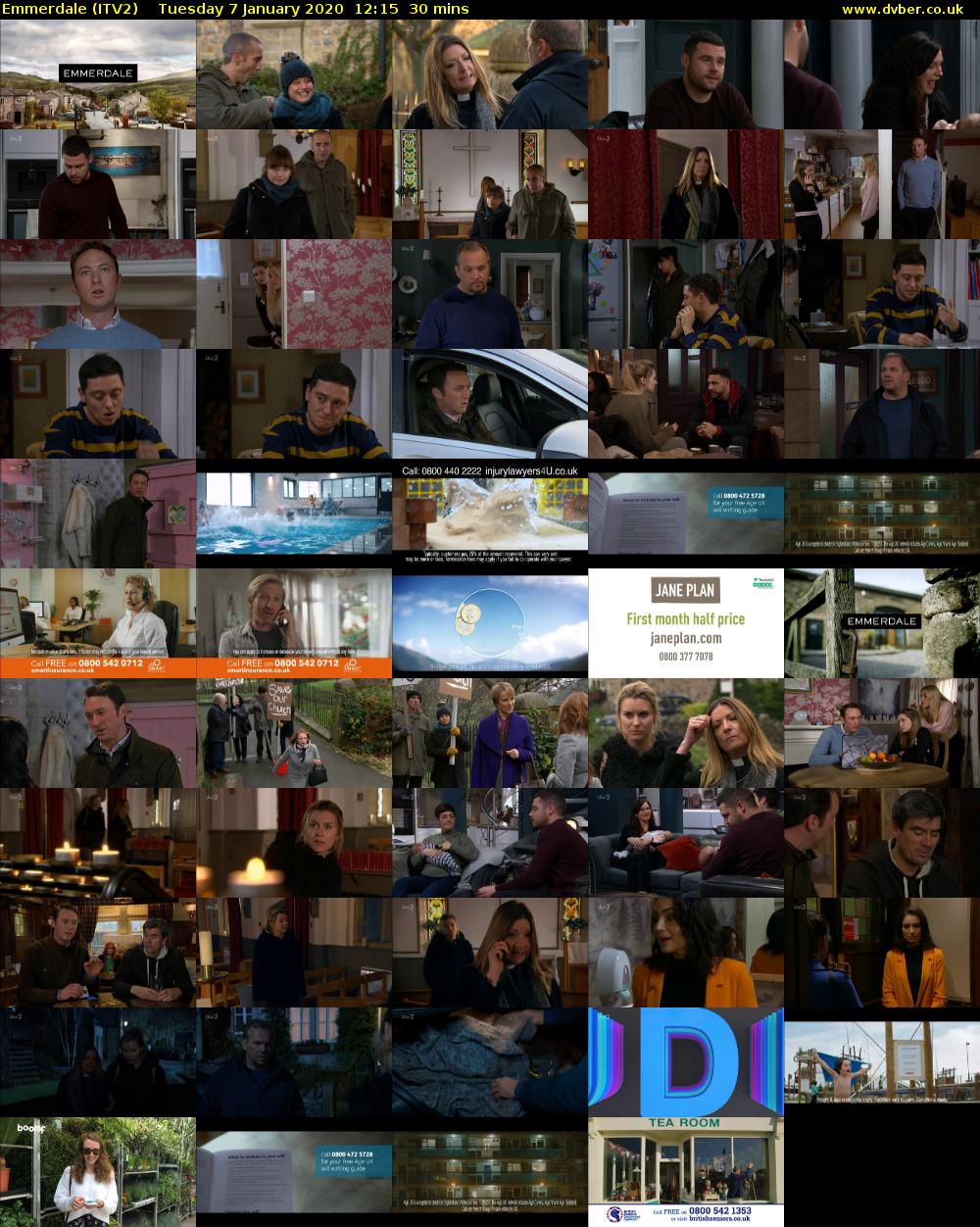Emmerdale (ITV2) Tuesday 7 January 2020 12:15 - 12:45
