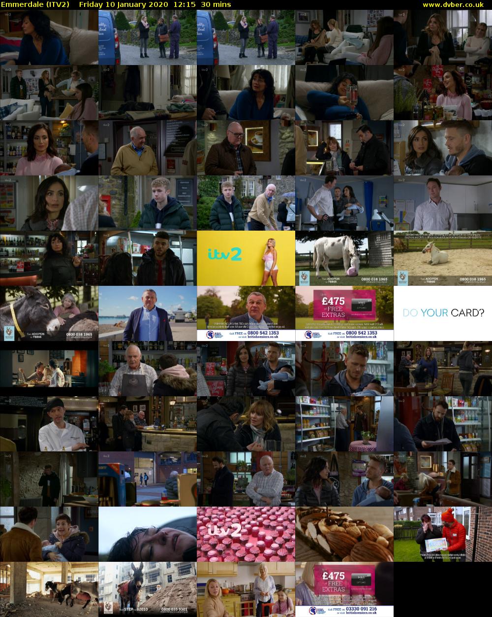 Emmerdale (ITV2) Friday 10 January 2020 12:15 - 12:45