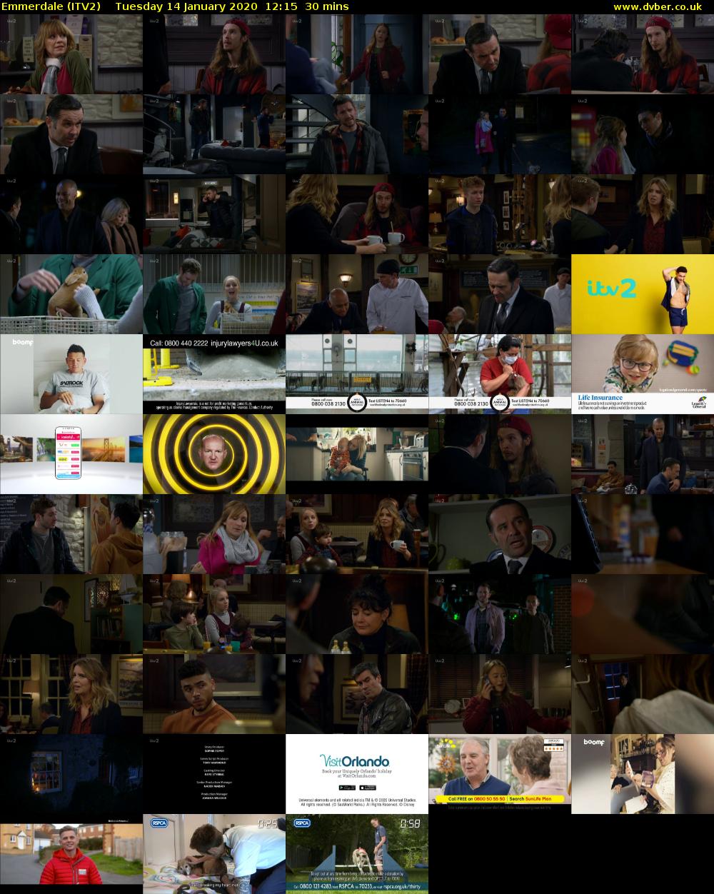 Emmerdale (ITV2) Tuesday 14 January 2020 12:15 - 12:45