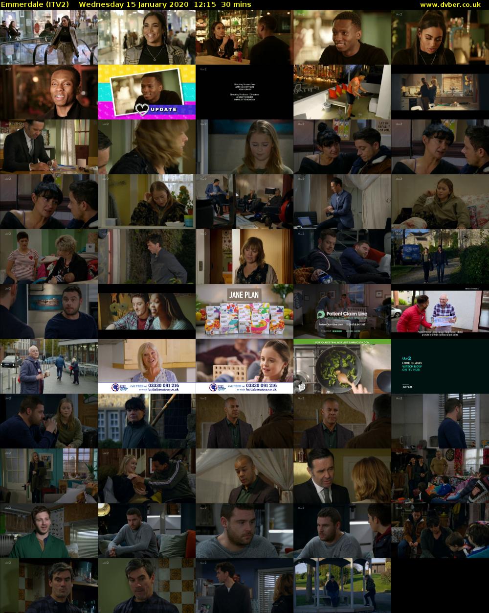 Emmerdale (ITV2) Wednesday 15 January 2020 12:15 - 12:45