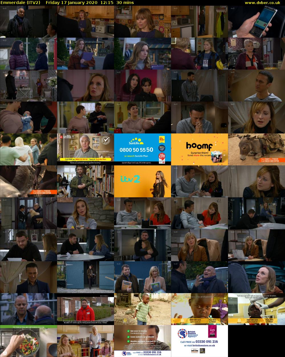 Emmerdale (ITV2) Friday 17 January 2020 12:15 - 12:45