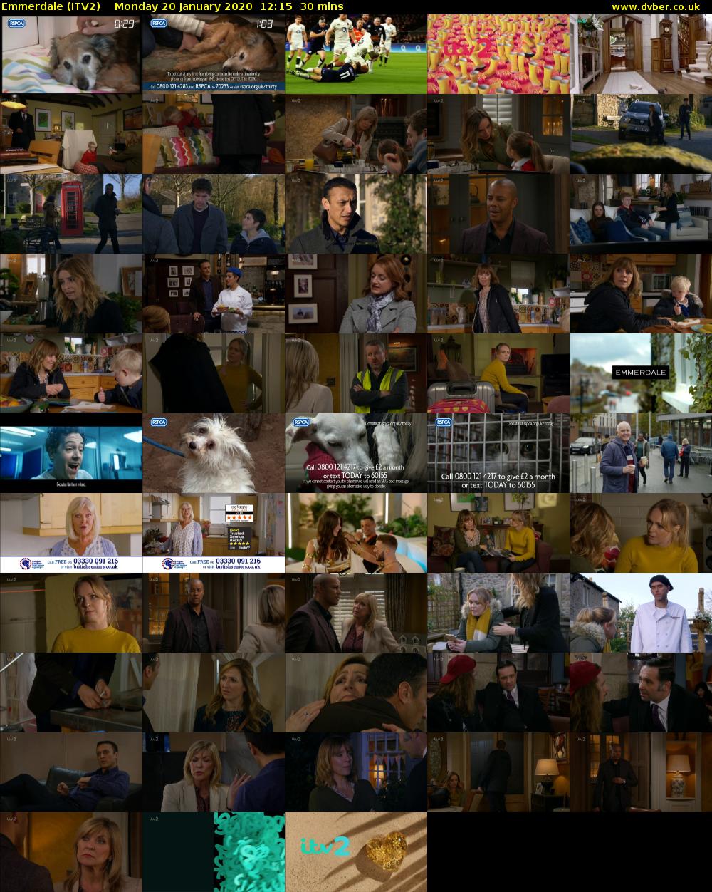 Emmerdale (ITV2) Monday 20 January 2020 12:15 - 12:45