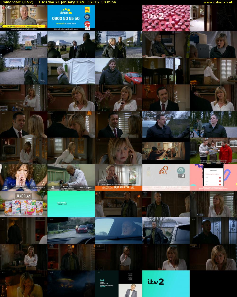 Emmerdale (ITV2) Tuesday 21 January 2020 12:15 - 12:45