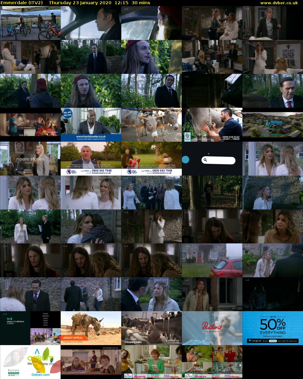 Emmerdale (ITV2) Thursday 23 January 2020 12:15 - 12:45