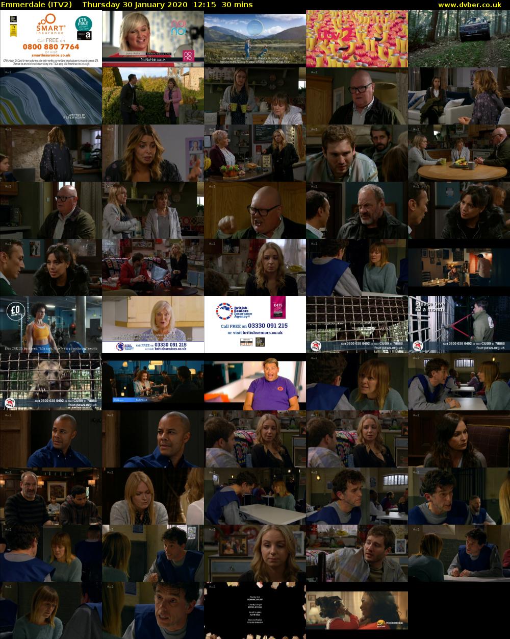 Emmerdale (ITV2) Thursday 30 January 2020 12:15 - 12:45