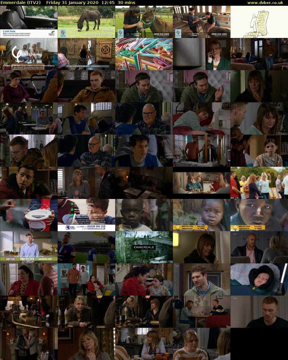 Emmerdale (ITV2) Friday 31 January 2020 12:45 - 13:15
