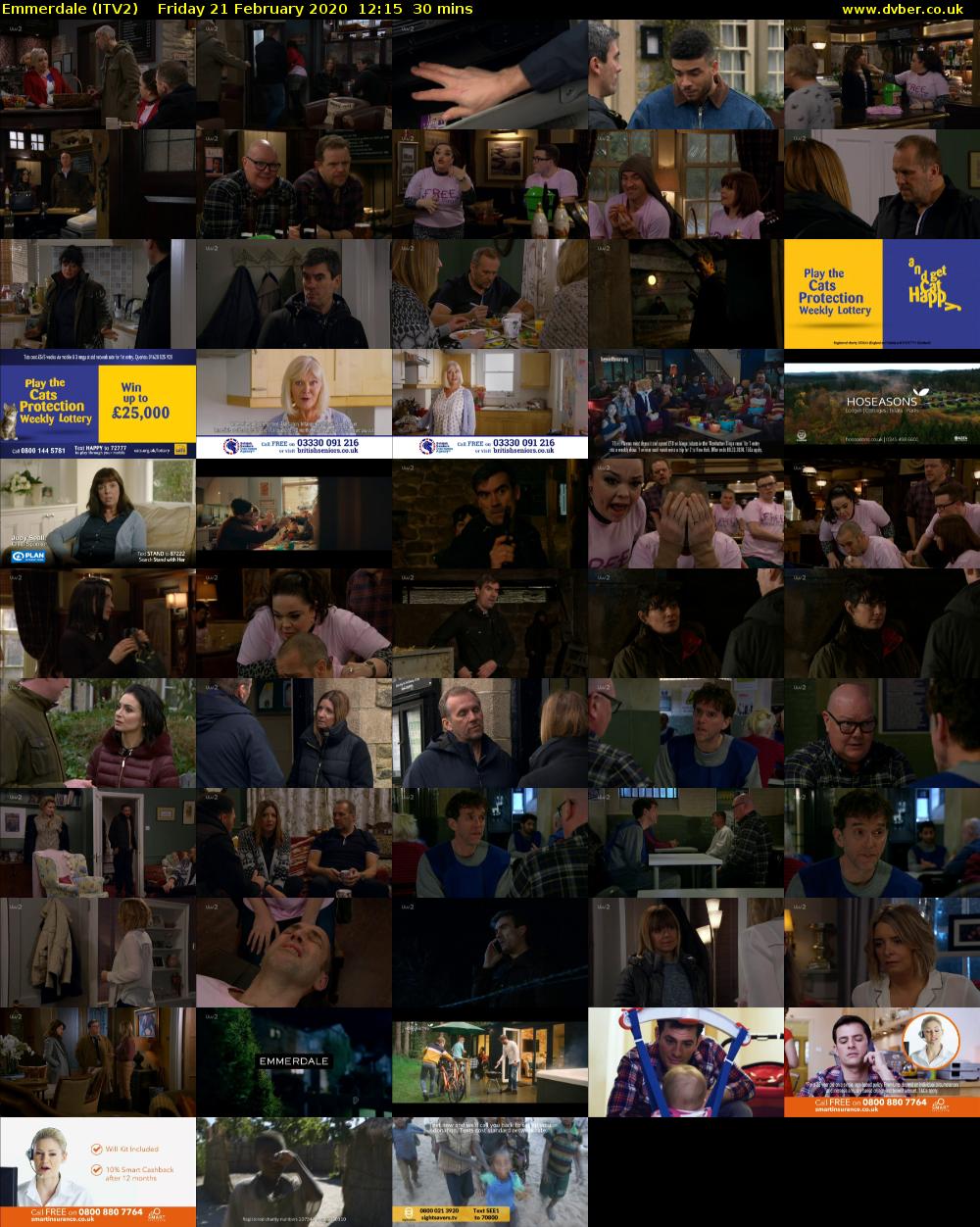 Emmerdale (ITV2) Friday 21 February 2020 12:15 - 12:45