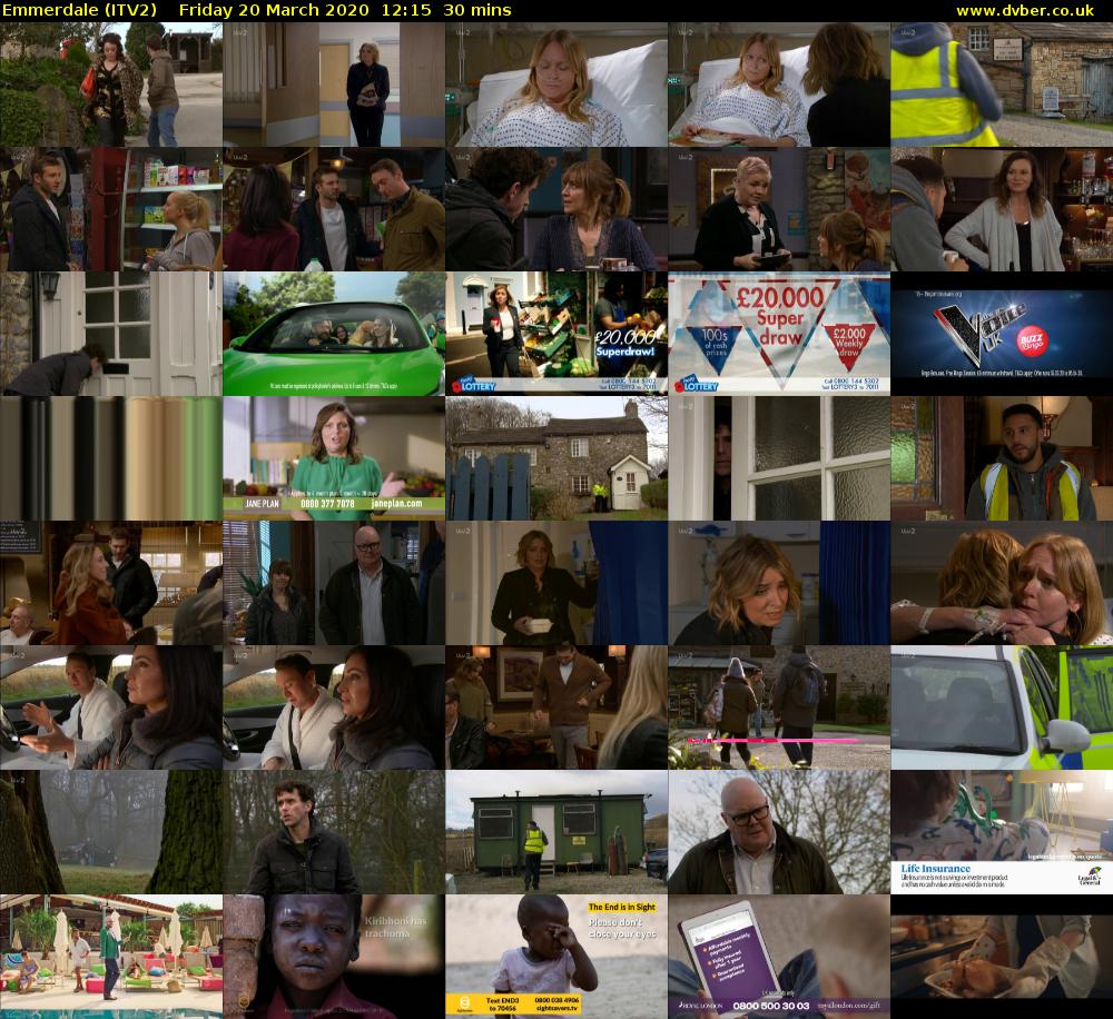 Emmerdale (ITV2) Friday 20 March 2020 12:15 - 12:45